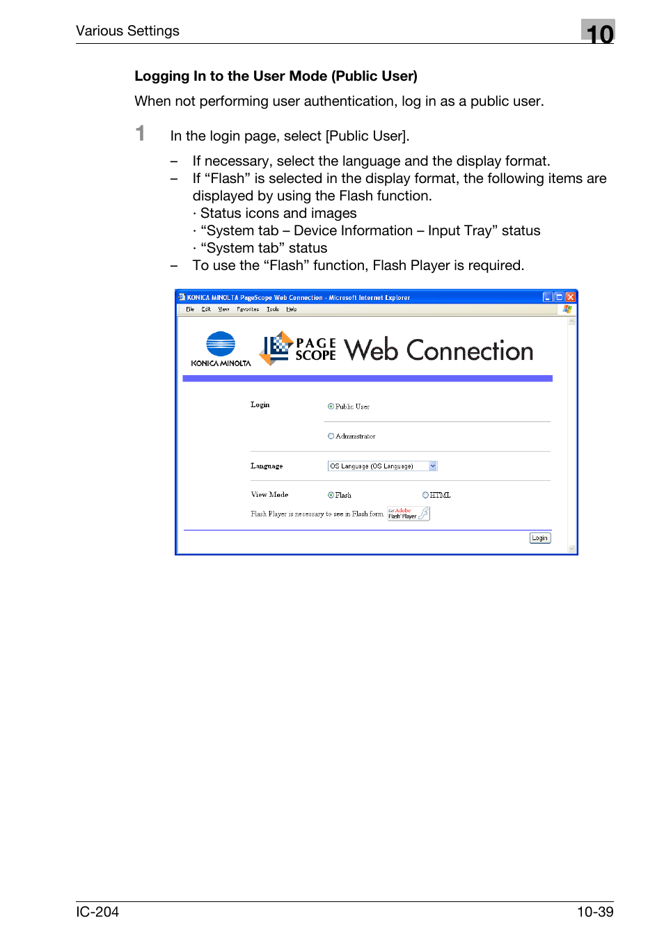 Logging in to the user mode (public user) -39 | Konica Minolta bizhub 420 User Manual | Page 314 / 401