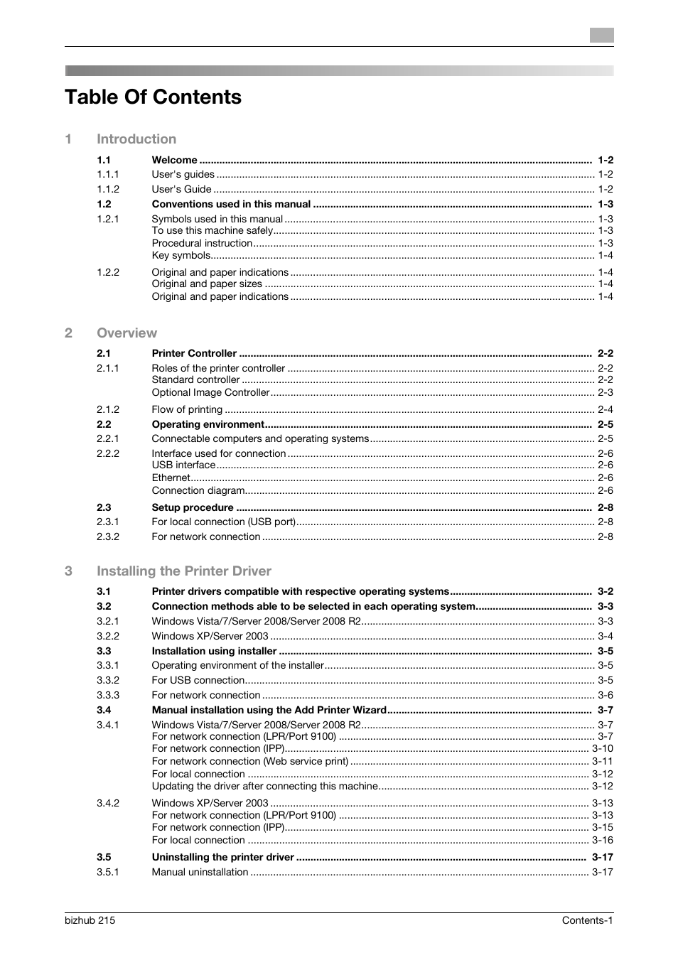 Konica Minolta Bizhub 215 User Manual | Page 2 / 88