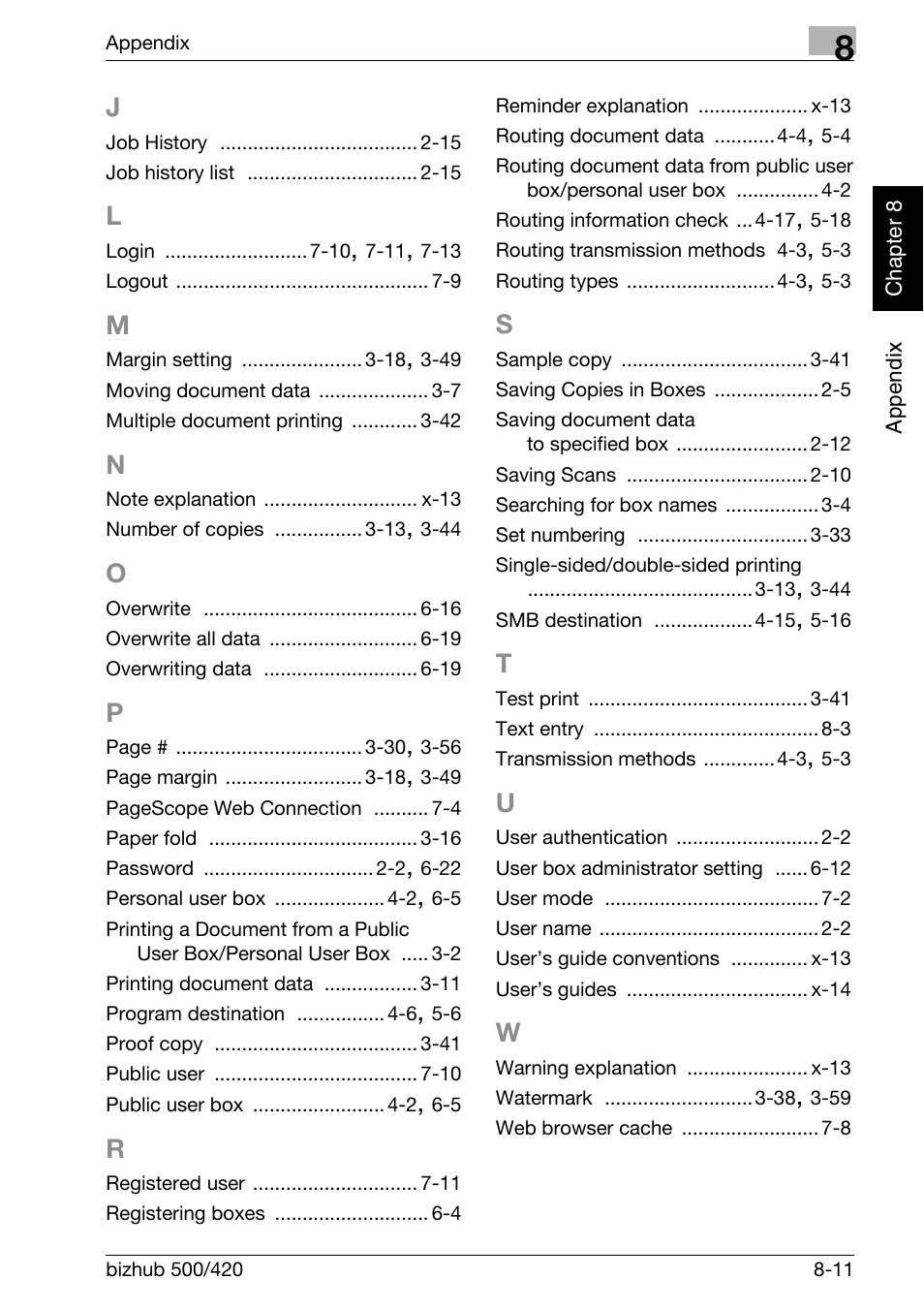 Konica Minolta bizhub 500 User Manual | Page 216 / 218