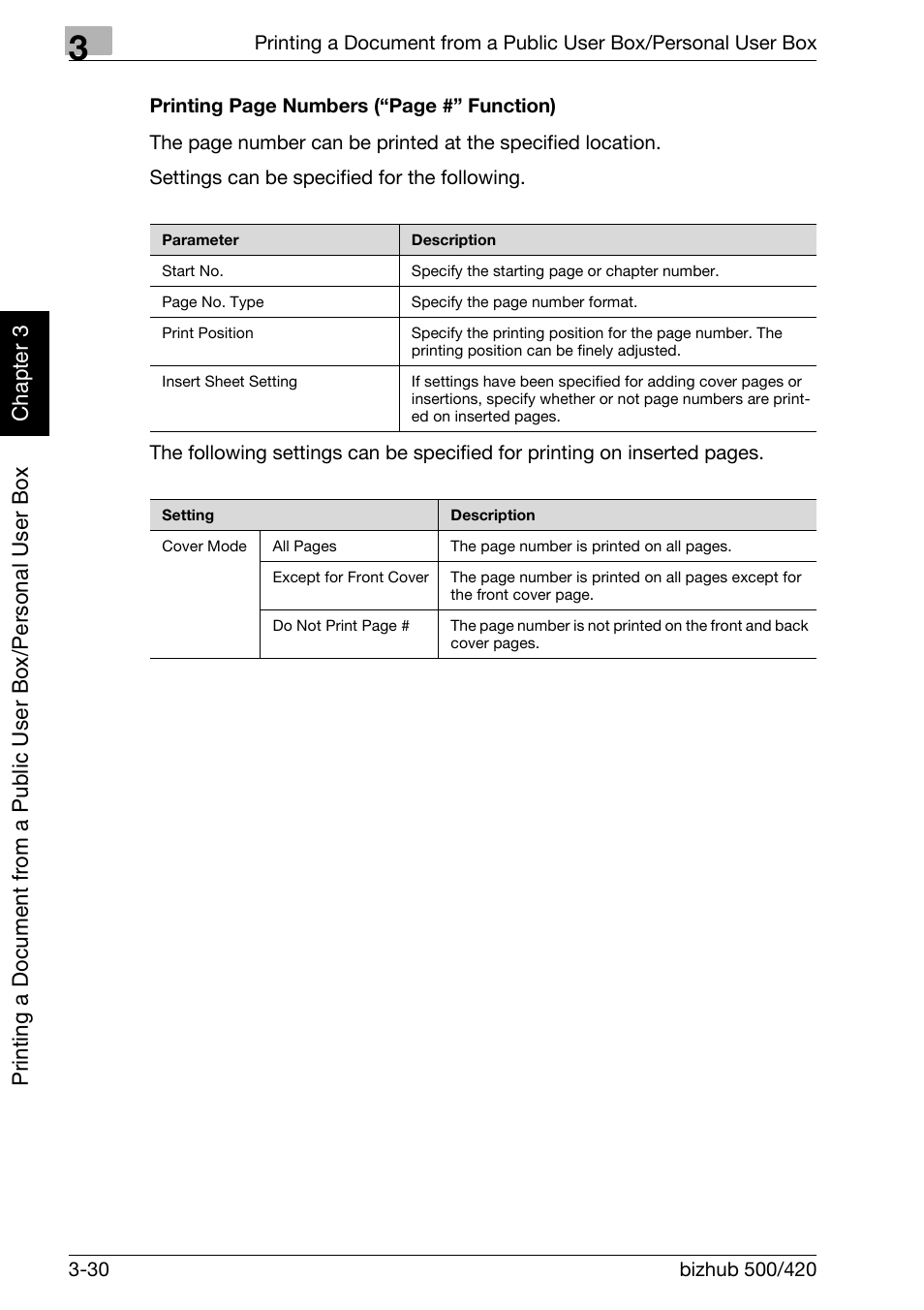 P. 3-30 | Konica Minolta bizhub 500 User Manual | Page 69 / 218