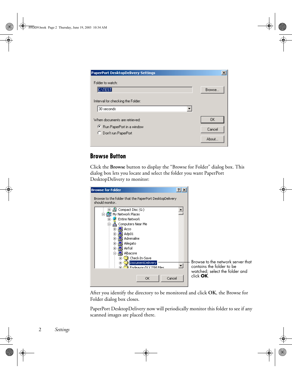 Browse button | Konica Minolta Unity User Manual | Page 4 / 6