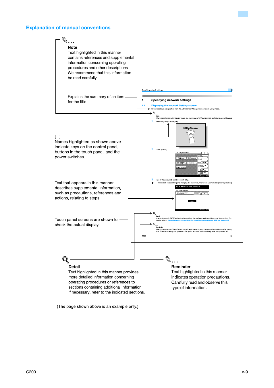 Explanation of manual conventions | Konica Minolta bizhub C200 User Manual | Page 10 / 167