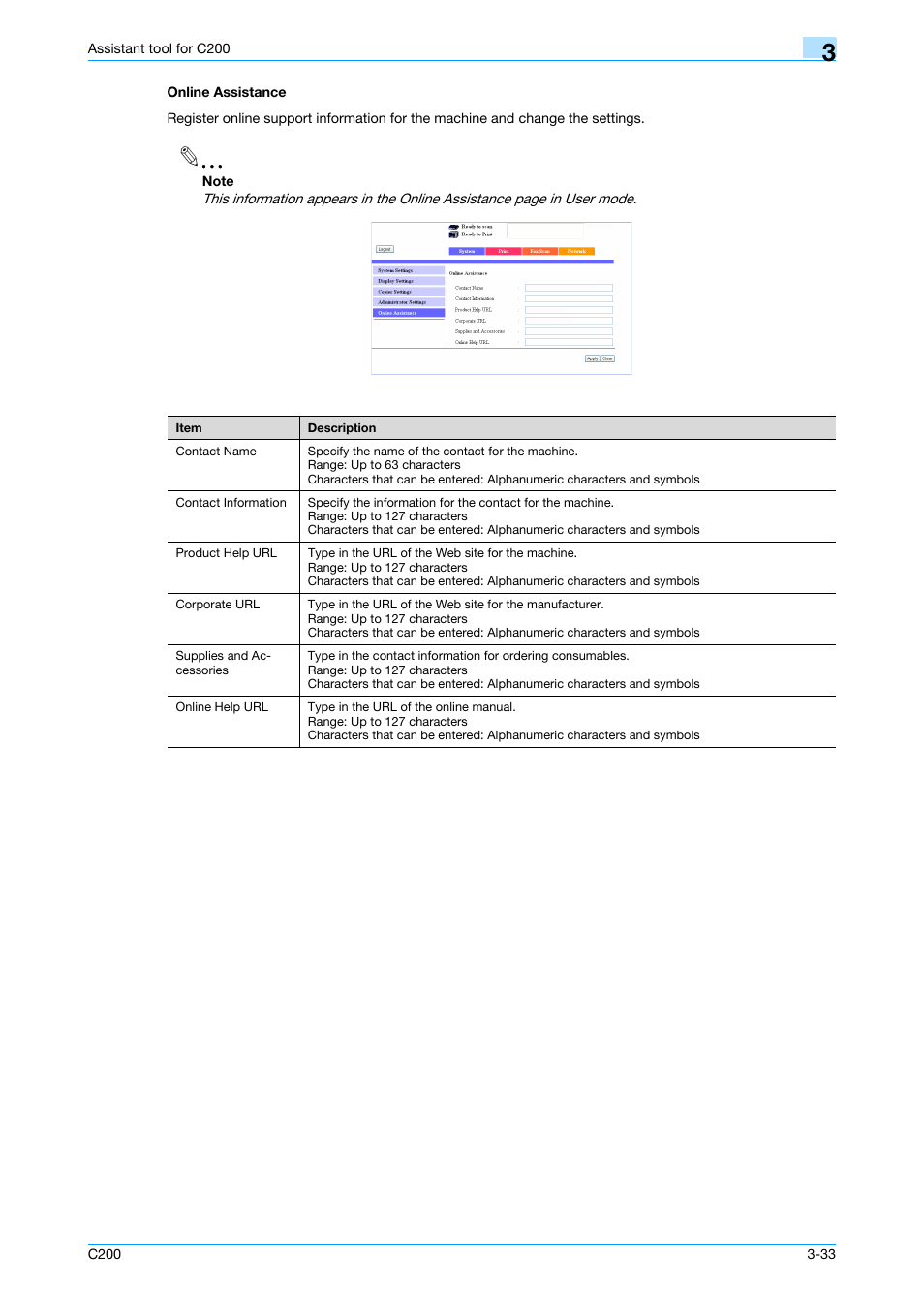 Online assistance, Online assistance -33 | Konica Minolta bizhub C200 User Manual | Page 128 / 167