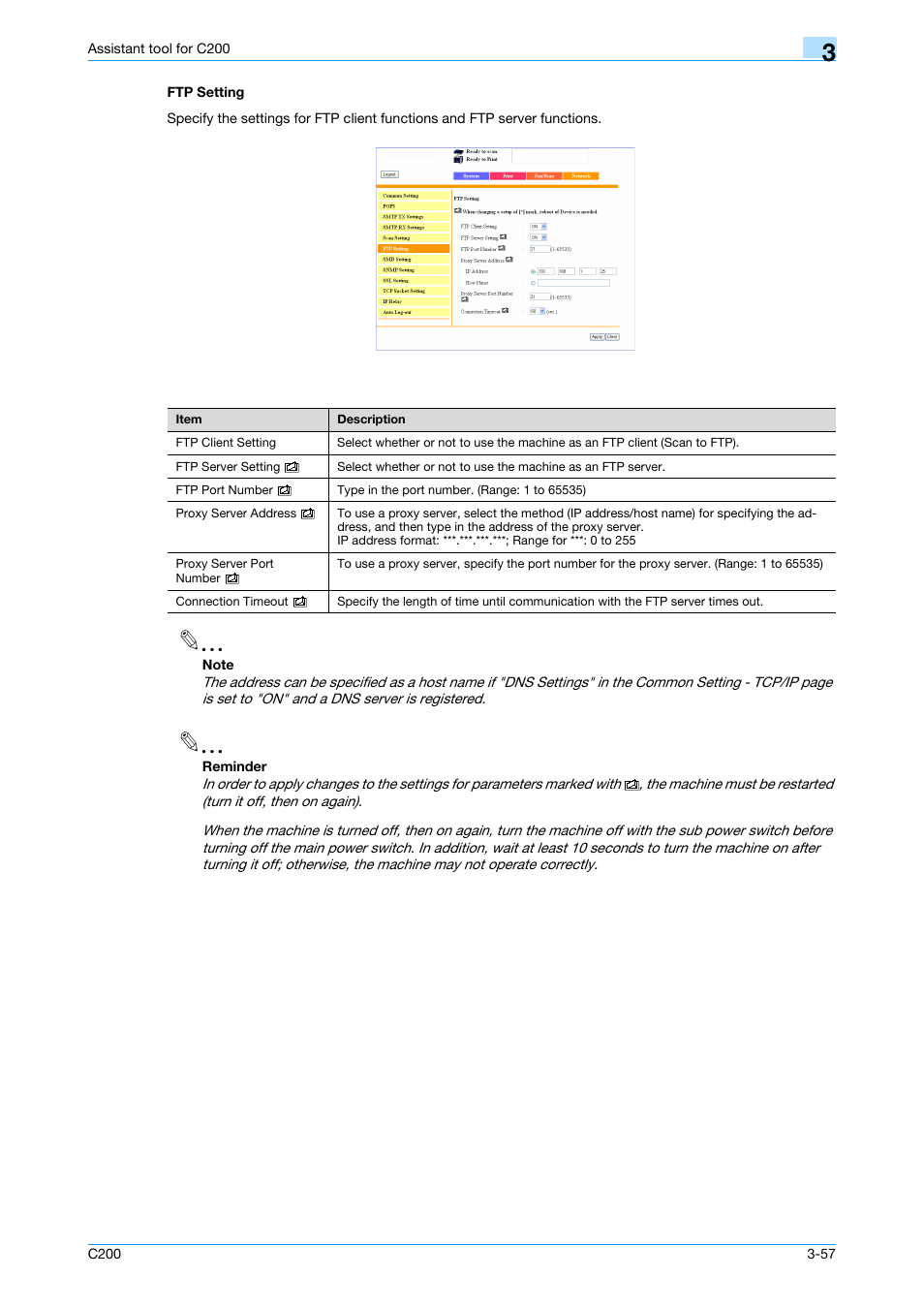 Ftp setting, Ftp setting -57 | Konica Minolta bizhub C200 User Manual | Page 152 / 167