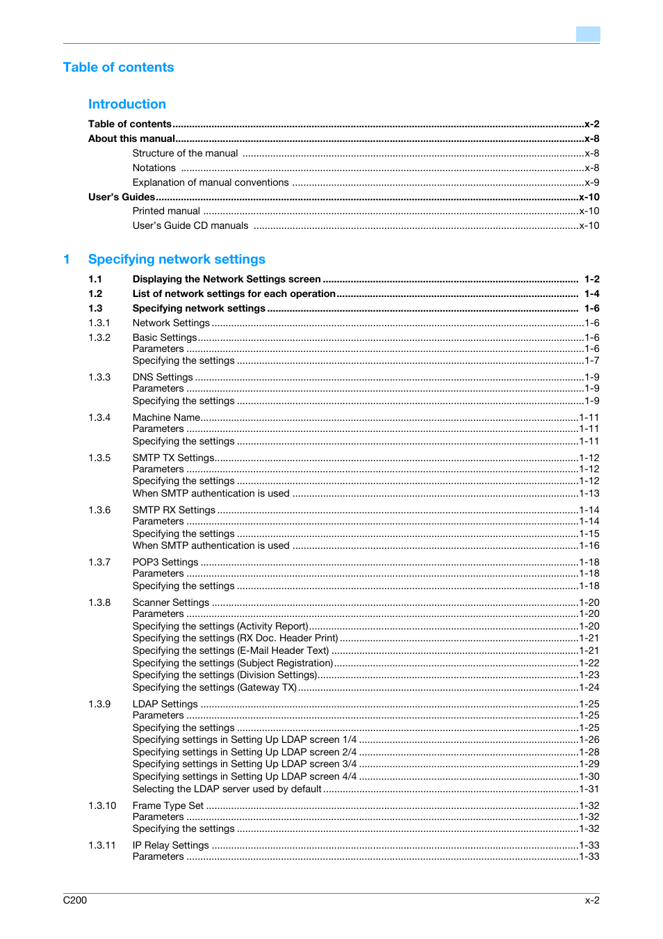 Konica Minolta bizhub C200 User Manual | Page 3 / 167