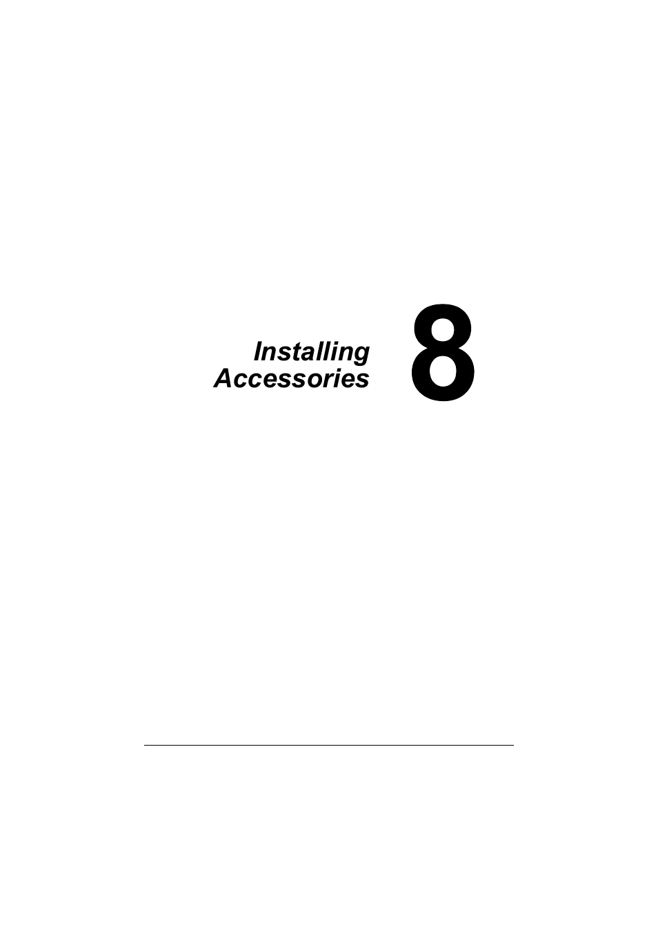 Ch8. installing accessories, Installing accessories -1 | Konica Minolta magicolor 1600W User Manual | Page 118 / 125