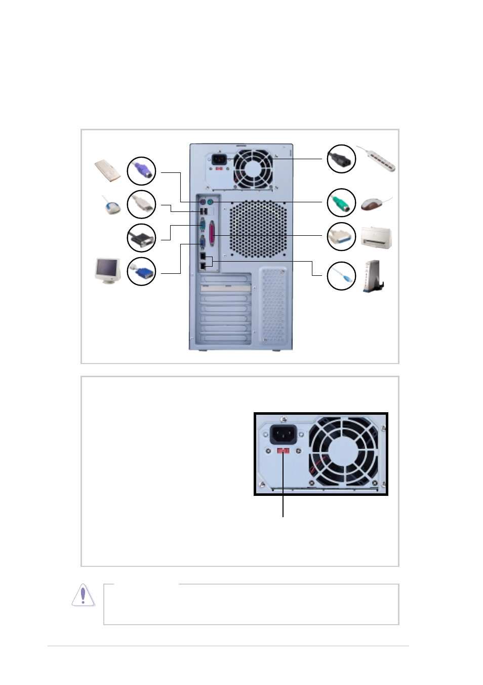 3 rear panel features, Voltage selector | Asus Pentium III IDE RAID Server AP110 User Manual | Page 16 / 50