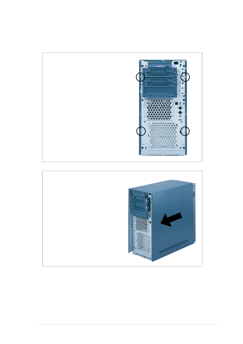 2 remove the chassis cover, Remove the cover, Remove the screws | Asus Pentium III IDE RAID Server AP110 User Manual | Page 21 / 50