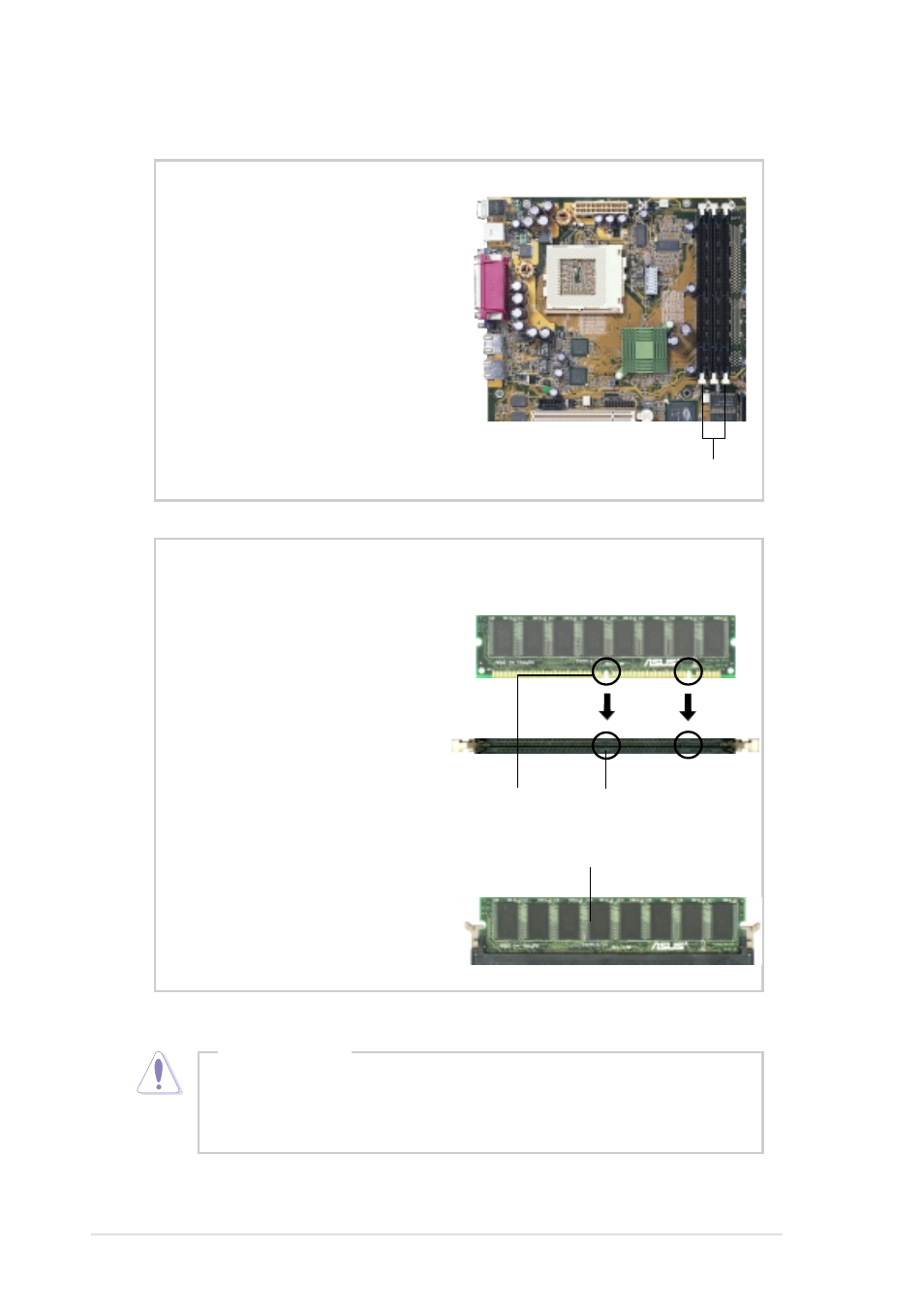 Dimm sockets location, Install a dimm | Asus Pentium III IDE RAID Server AP110 User Manual | Page 26 / 50