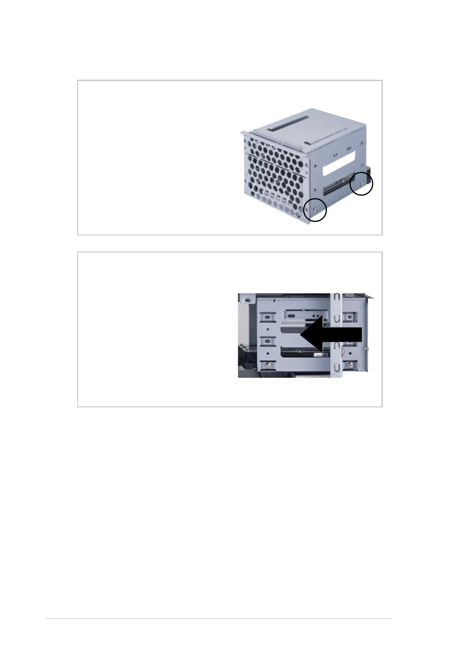 6 install a hard disk drive, Install the hdd, Replace the hdd cage | Asus Pentium III IDE RAID Server AP110 User Manual | Page 28 / 50