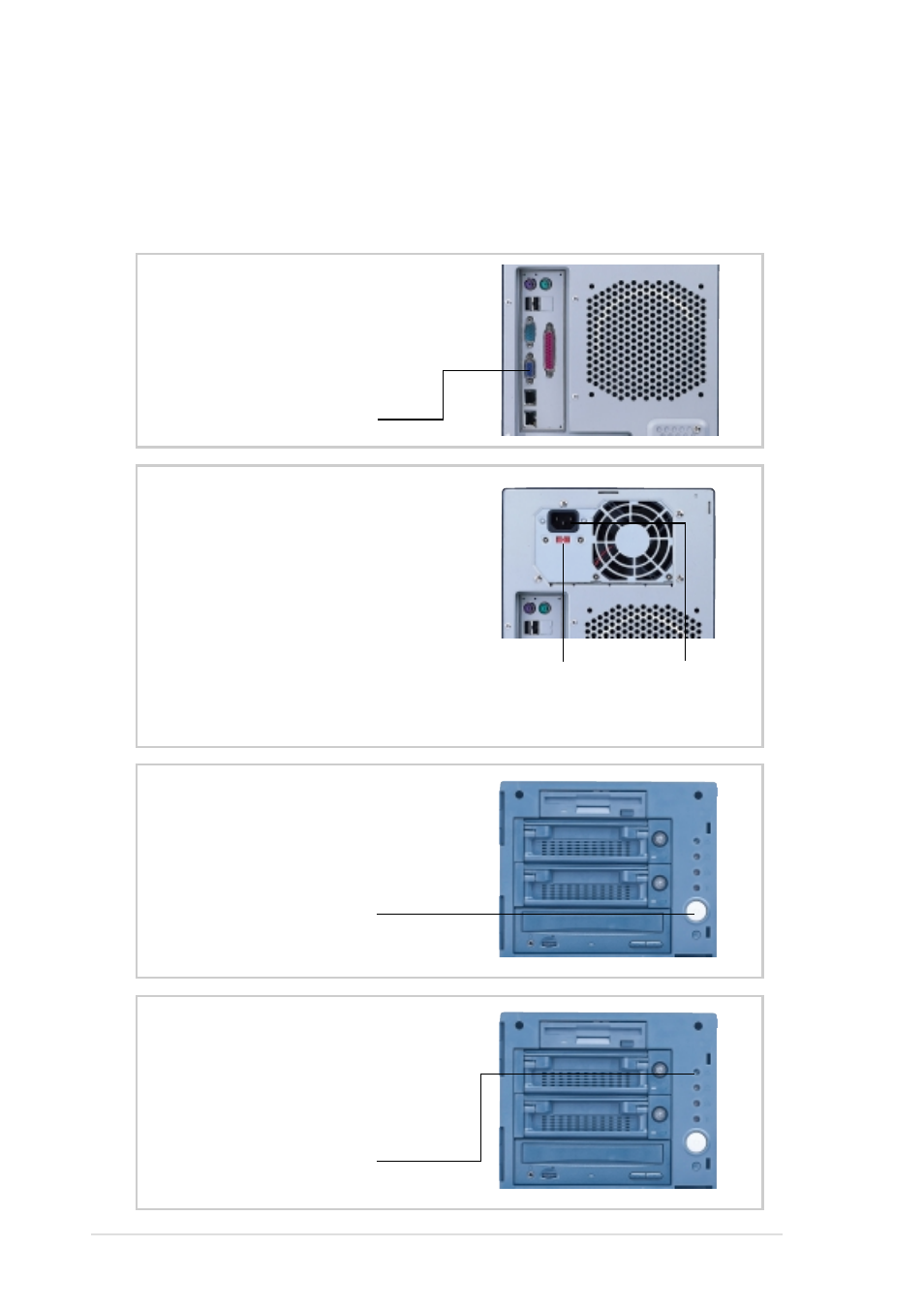 1 getting star ted, Connect a monitor, Connect the power cord | Power on, Check power status | Asus Pentium III IDE RAID Server AP110 User Manual | Page 32 / 50