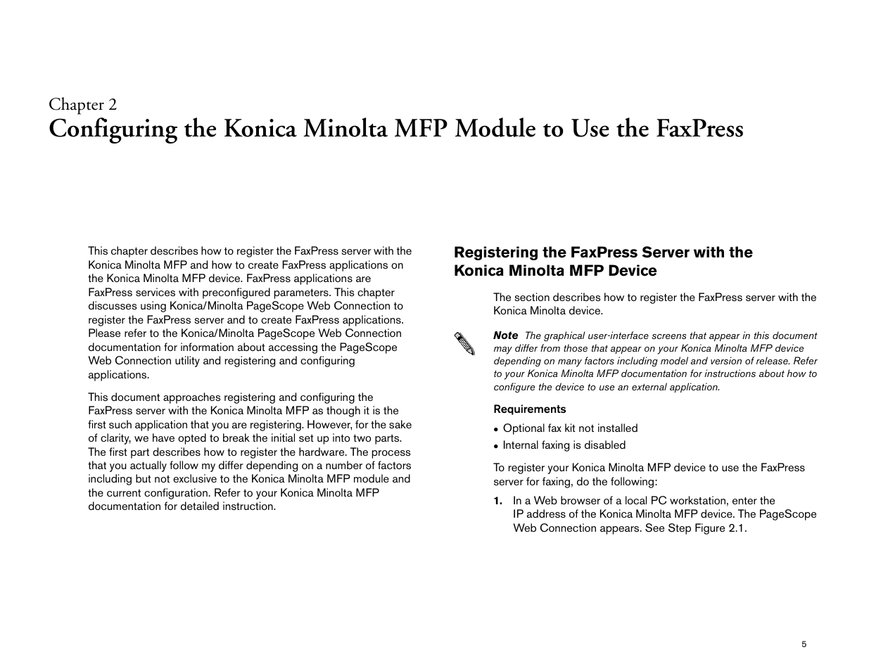 Chapter 2 | Konica Minolta OpenText FaxPress User Manual | Page 13 / 28