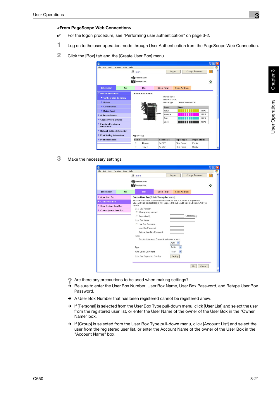 Konica Minolta bizhub C650 User Manual | Page 136 / 192