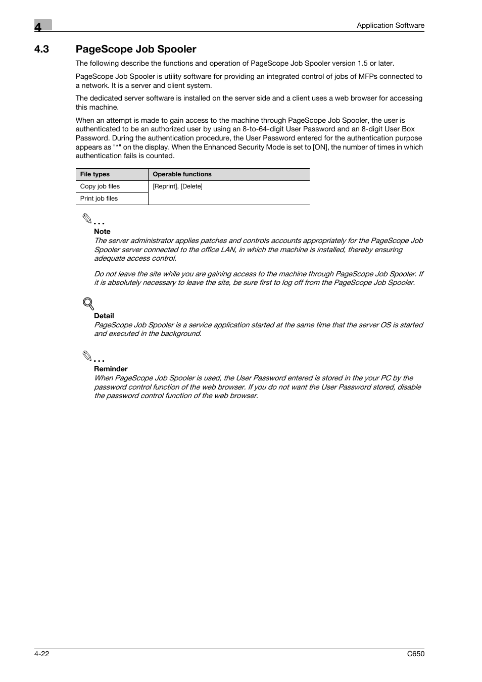 3 pagescope job spooler | Konica Minolta bizhub C650 User Manual | Page 175 / 192