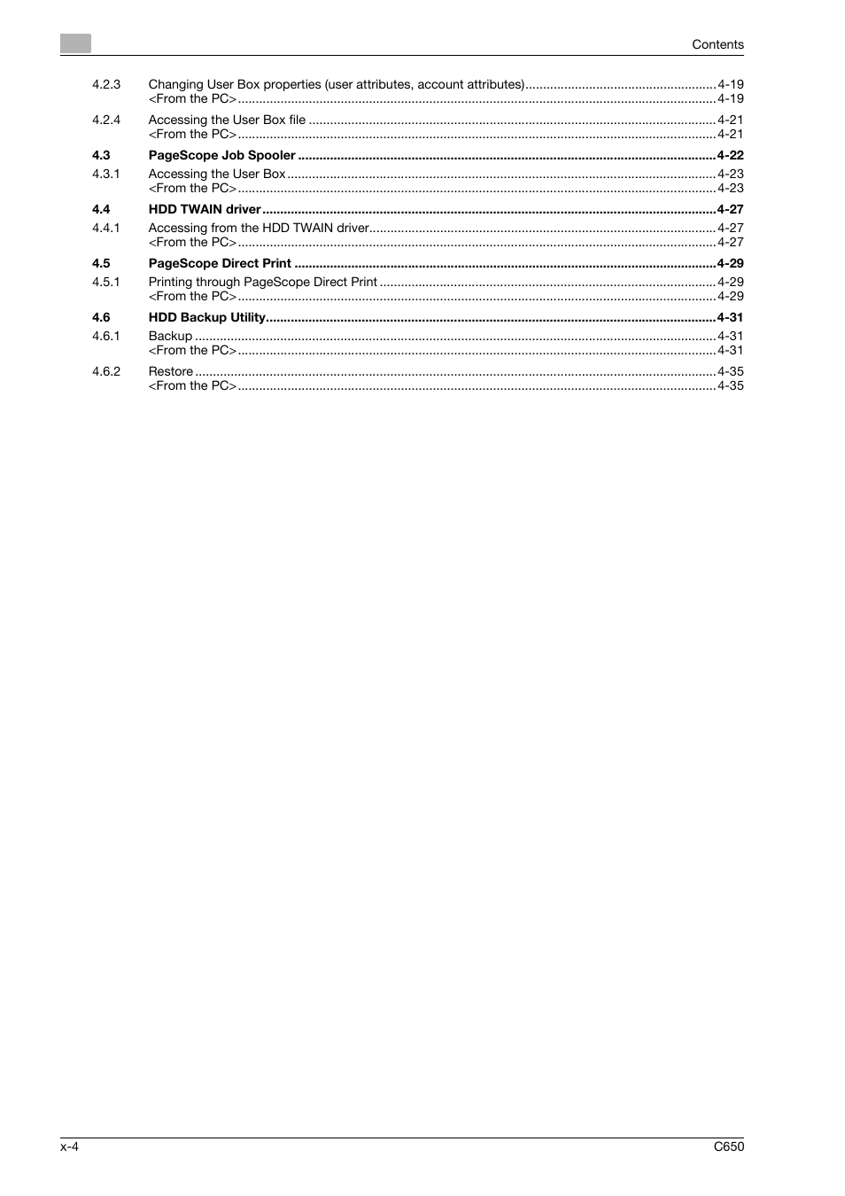 Konica Minolta bizhub C650 User Manual | Page 5 / 192