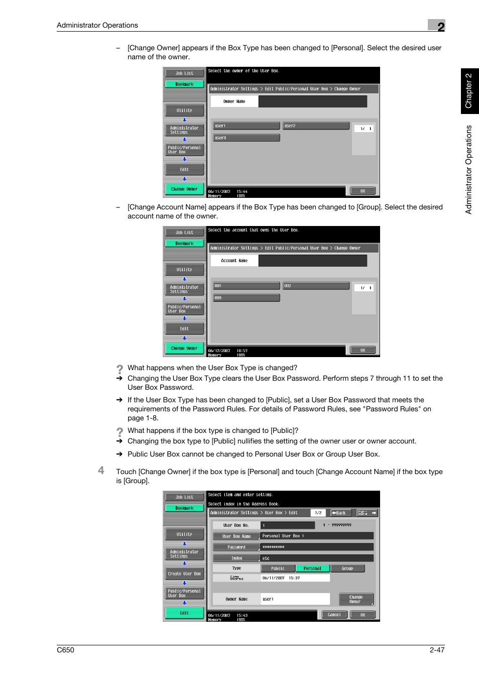 Konica Minolta bizhub C650 User Manual | Page 62 / 192