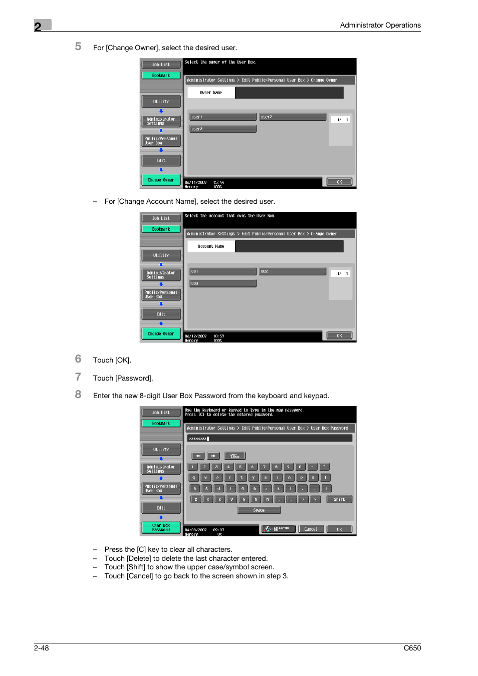 Konica Minolta bizhub C650 User Manual | Page 63 / 192
