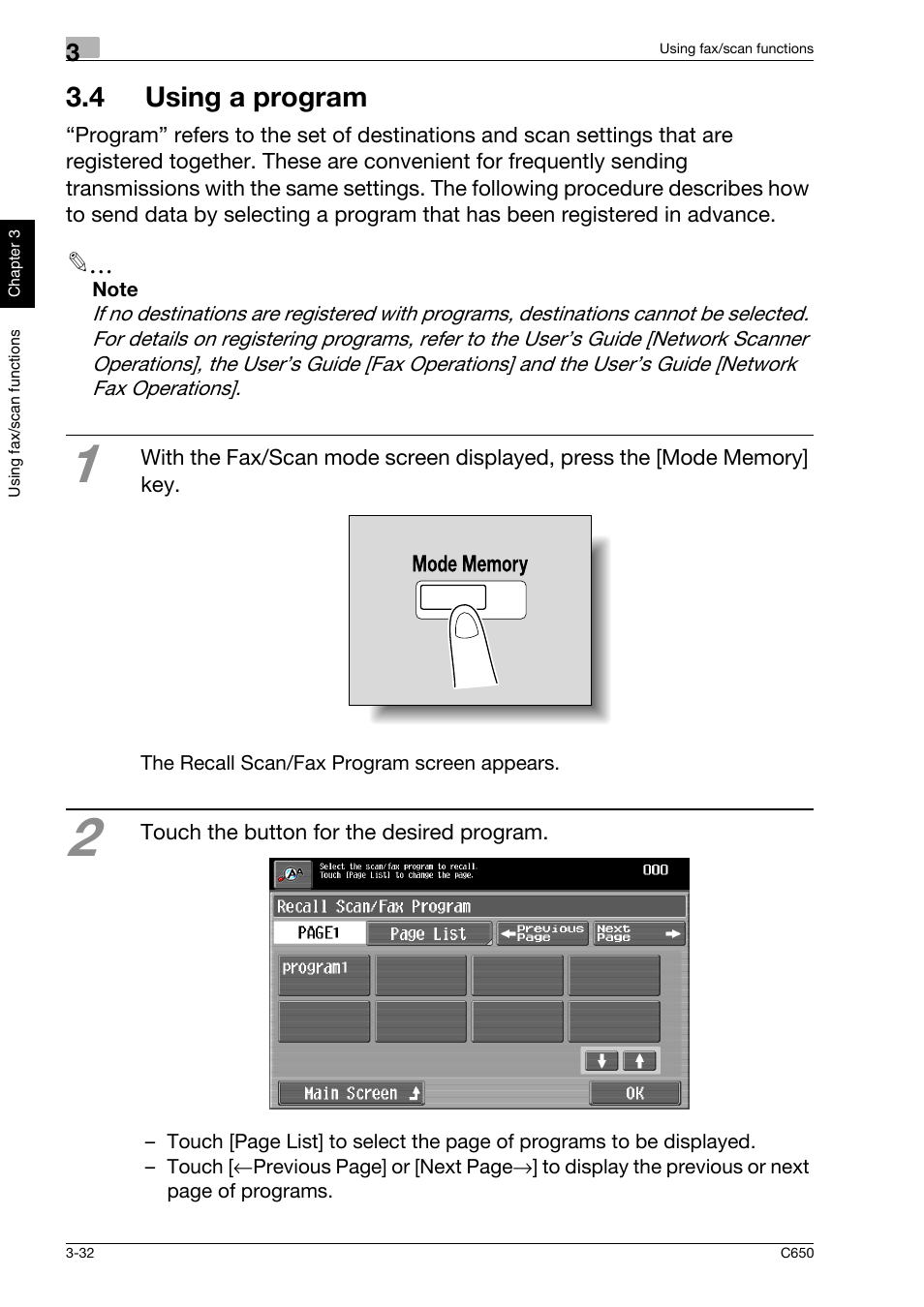 4 using a program, 4 using a program -32 | Konica Minolta bizhub C650 User Manual | Page 105 / 118