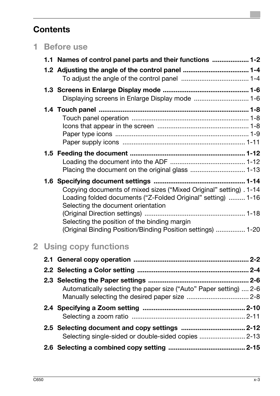 Konica Minolta bizhub C650 User Manual | Page 4 / 118