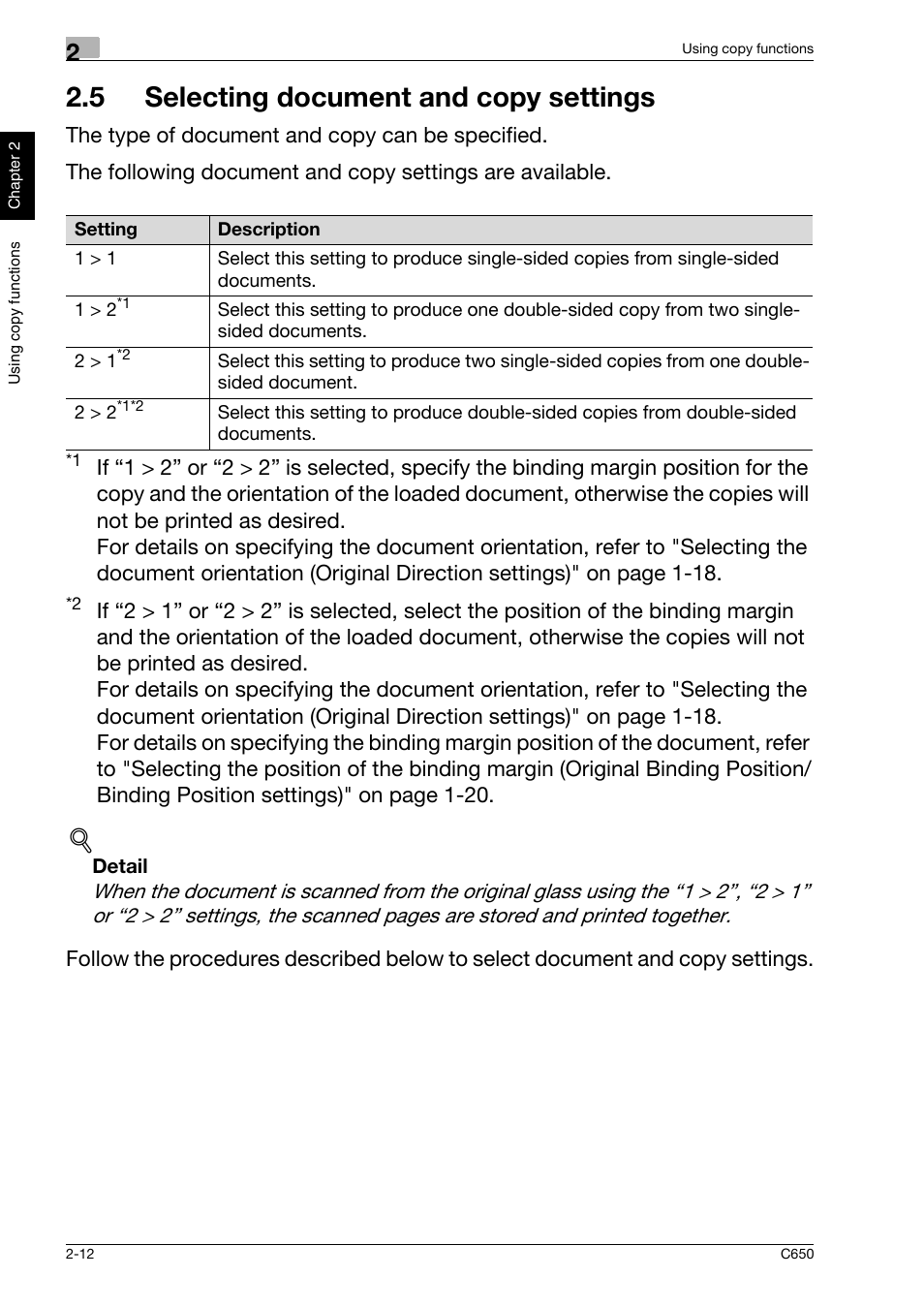 5 selecting document and copy settings, 5 selecting document and copy settings -12 | Konica Minolta bizhub C650 User Manual | Page 41 / 118