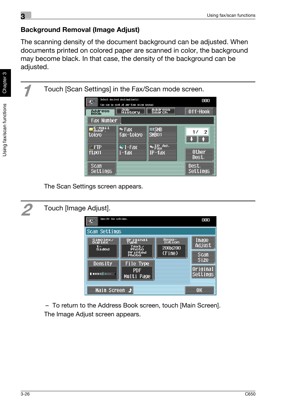 Background removal (image adjust), Background removal (image adjust) -26 | Konica Minolta bizhub C650 User Manual | Page 99 / 118