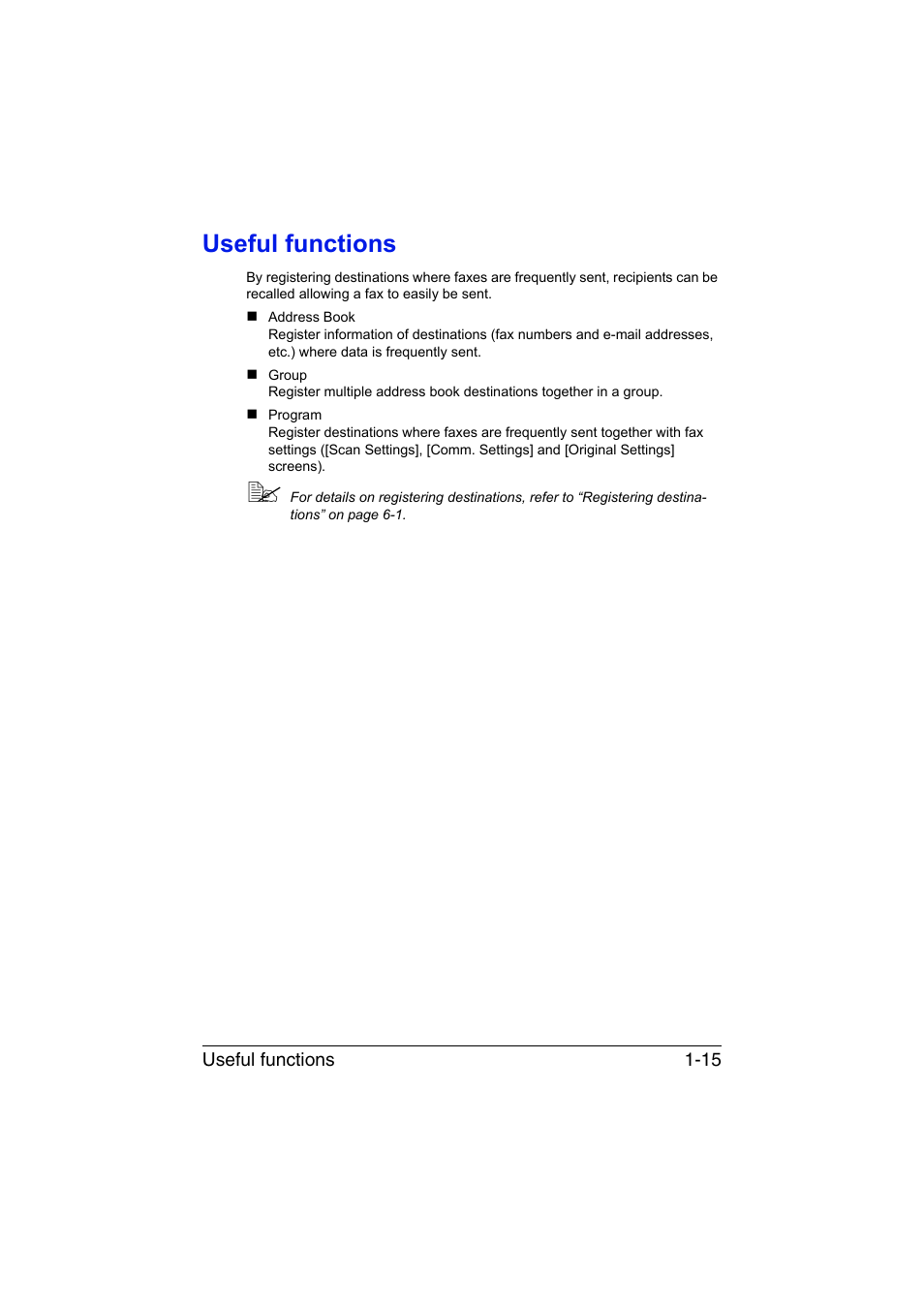 Useful functions, Useful functions -15 | Konica Minolta bizhub C35 User Manual | Page 24 / 140