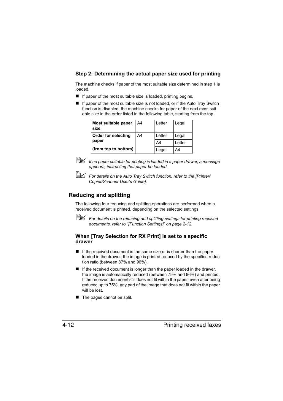 Reducing and splitting, Reducing and splitting -12 | Konica Minolta bizhub C35 User Manual | Page 81 / 140