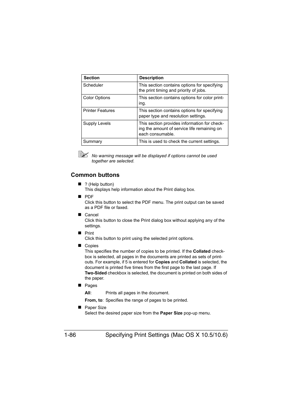 Common buttons, Common buttons -86 | Konica Minolta bizhub C35P User Manual | Page 111 / 409