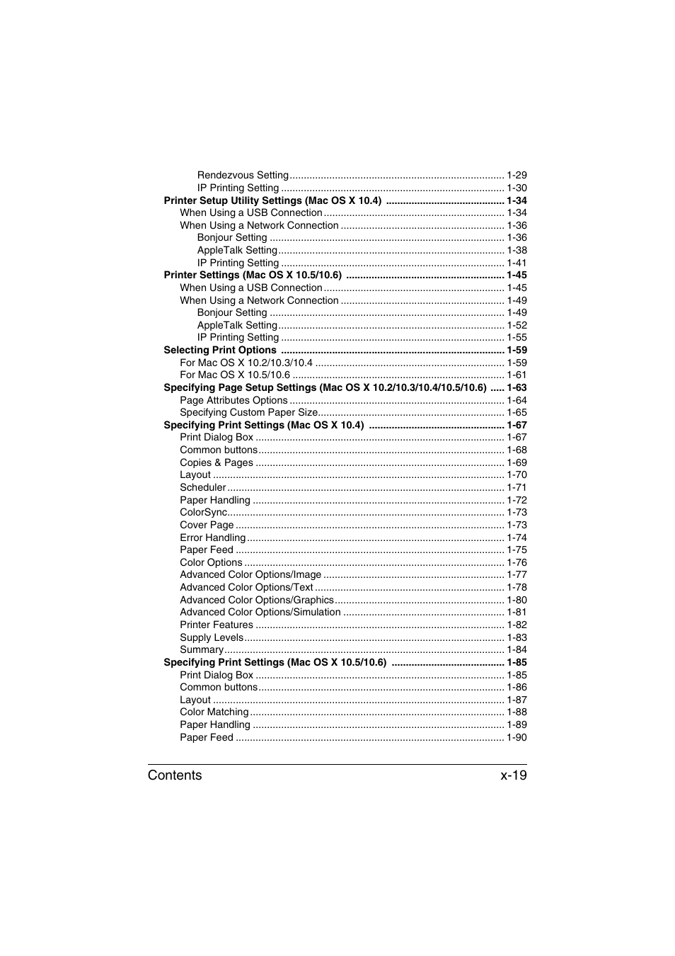 Contents x-19 | Konica Minolta bizhub C35P User Manual | Page 20 / 409