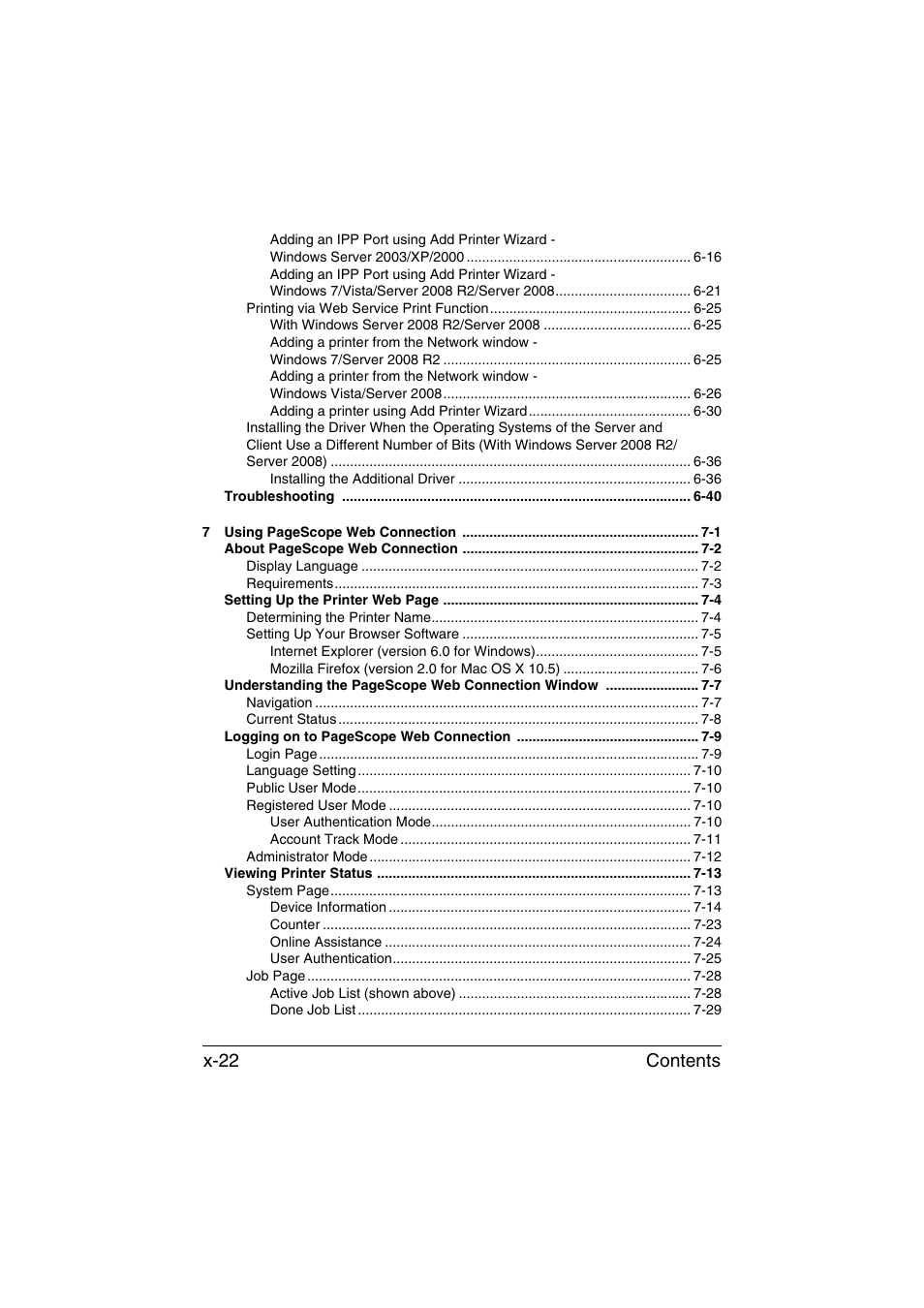 Contents x-22 | Konica Minolta bizhub C35P User Manual | Page 23 / 409