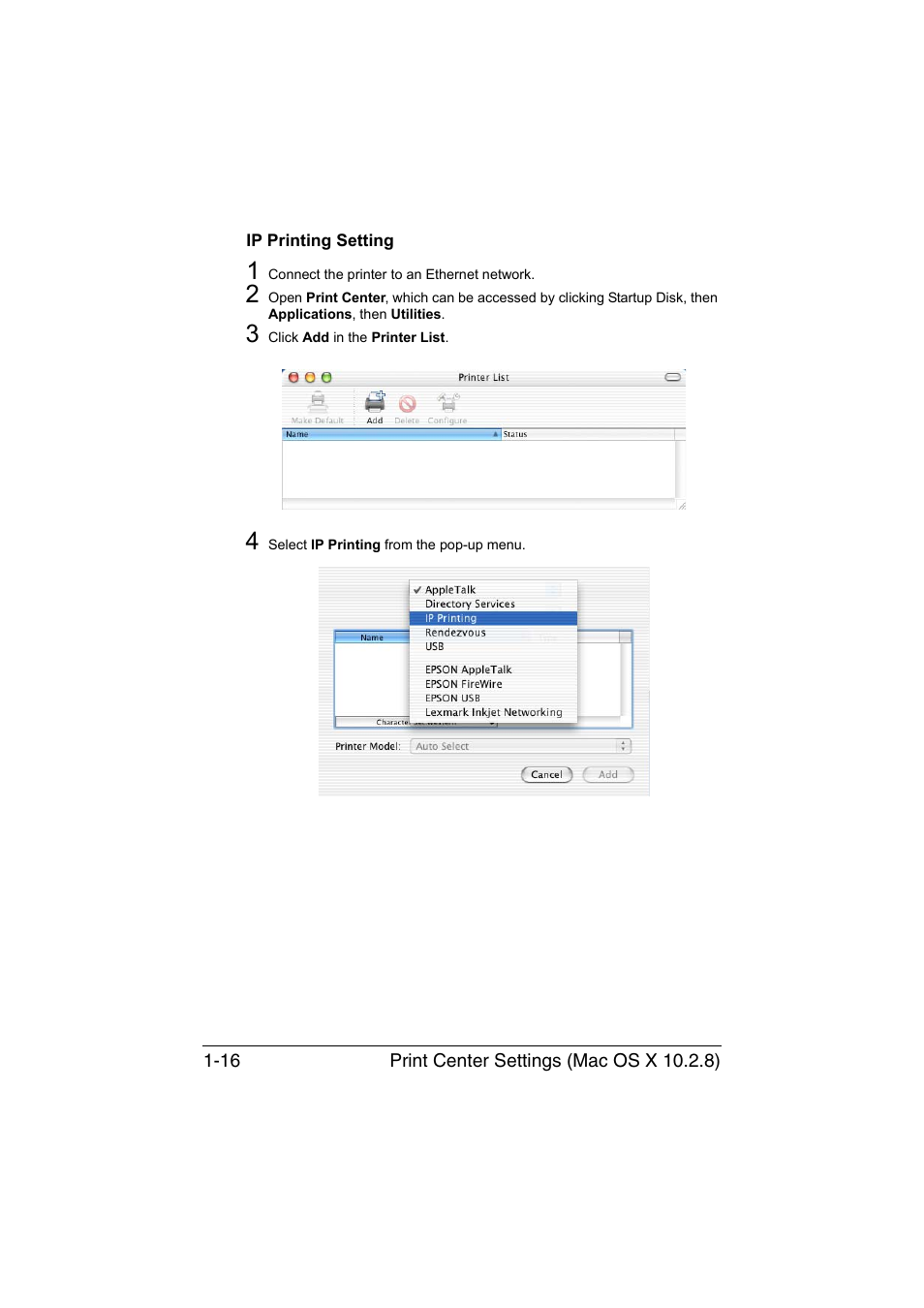 Ip printing setting, Ip printing setting -16 | Konica Minolta bizhub C35P User Manual | Page 41 / 409