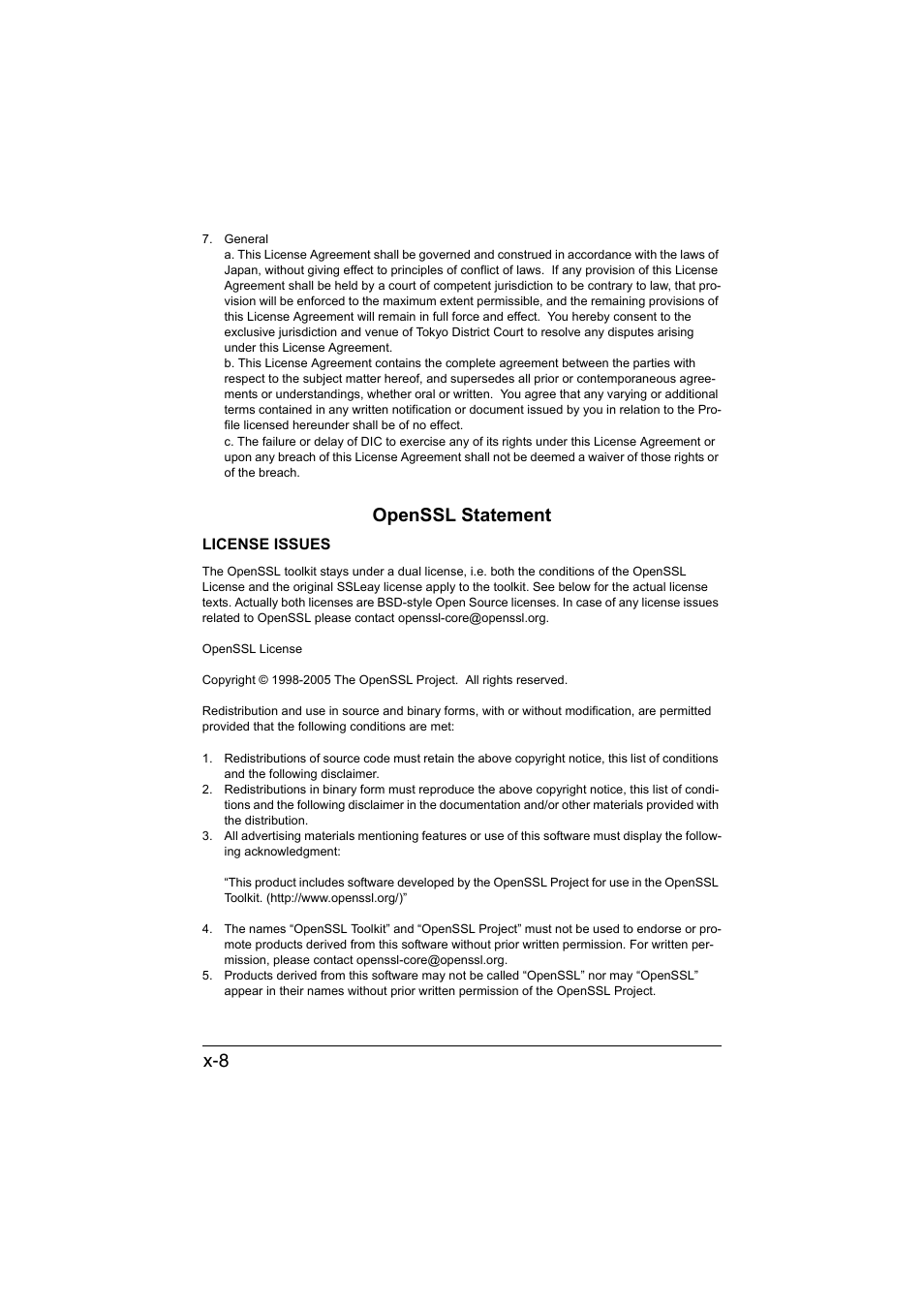 Openssl statement | Konica Minolta bizhub C35P User Manual | Page 9 / 409