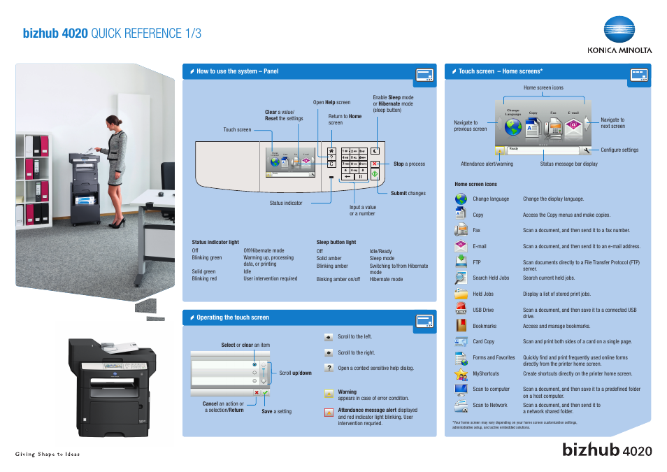 Konica Minolta bizhub 4020 User Manual | 3 pages