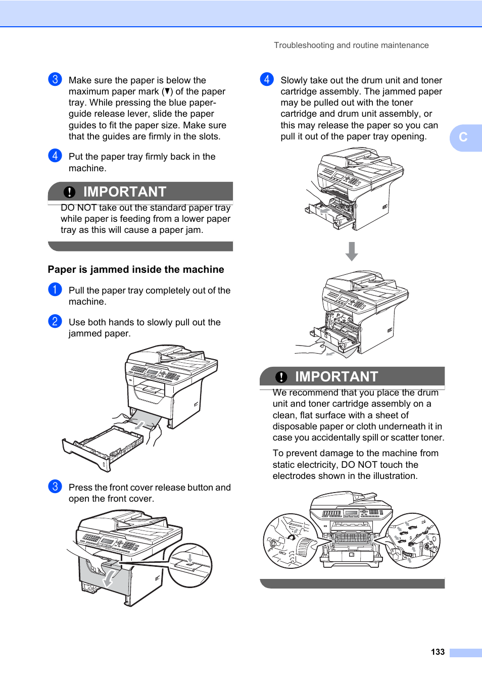 Important | Konica Minolta bizhub 20 User Manual | Page 142 / 203