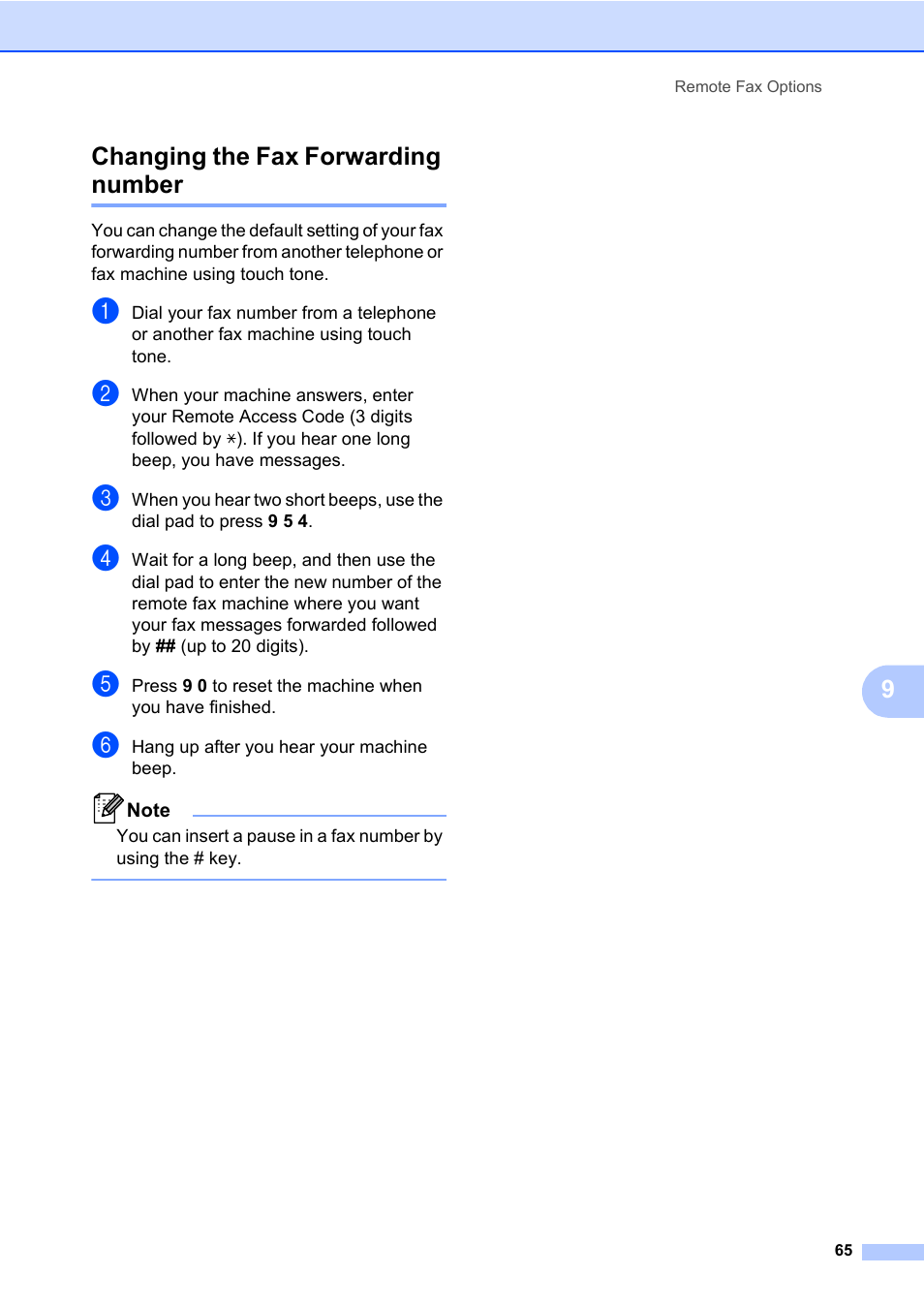 Changing the fax forwarding number, 9changing the fax forwarding number | Konica Minolta bizhub 20 User Manual | Page 74 / 203