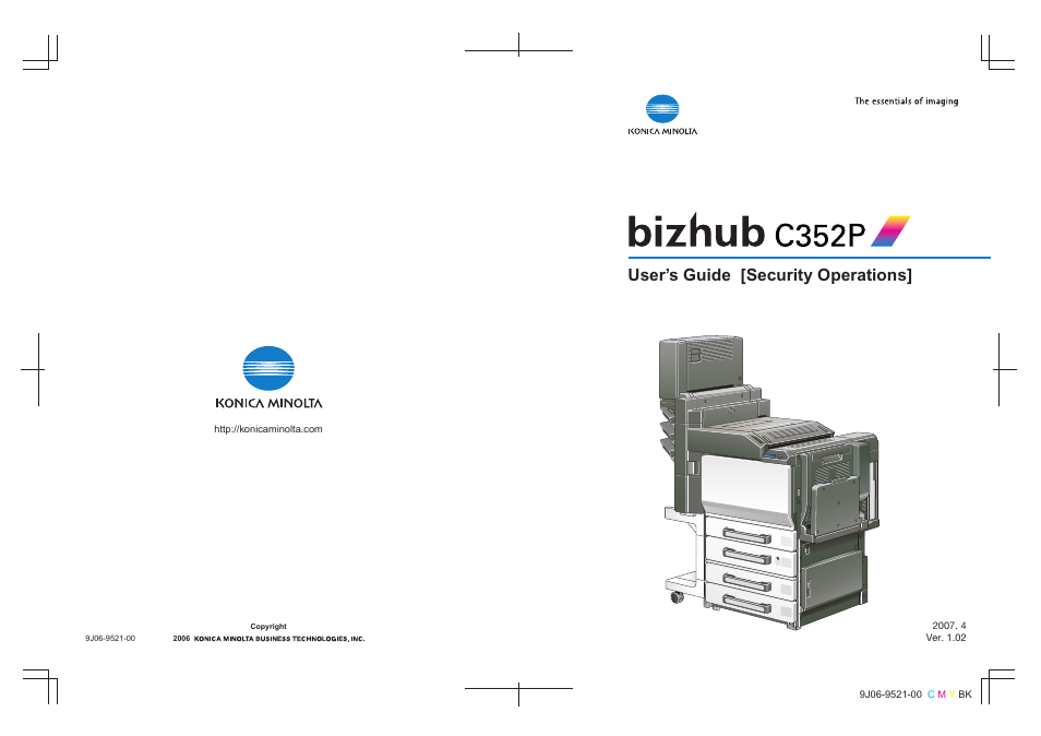 Konica Minolta bizhub C352P User Manual | 108 pages