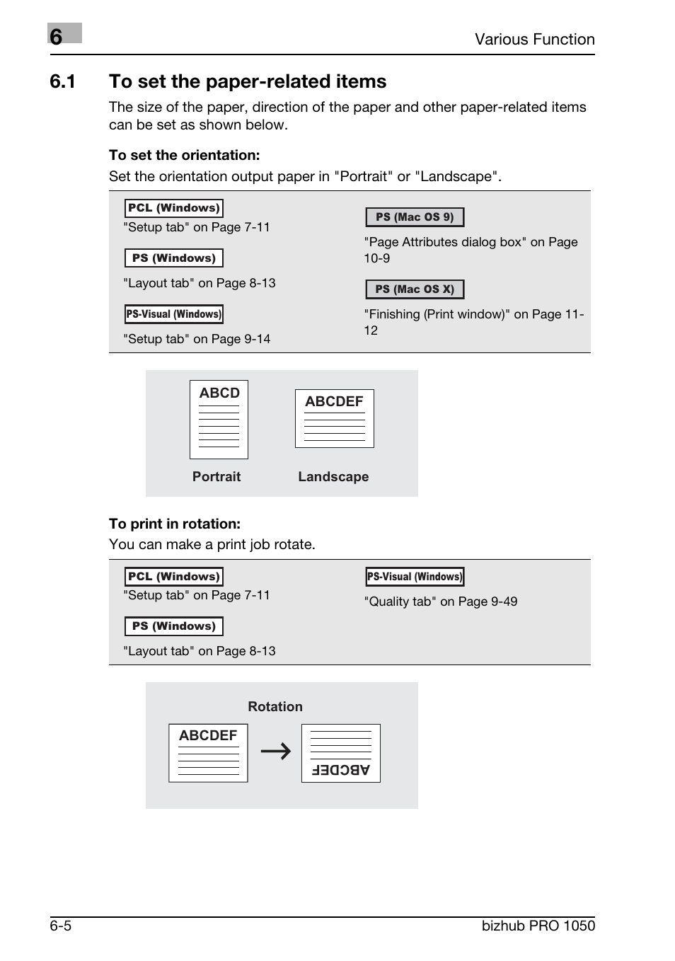 1 to set the paper-related items | Konica Minolta BIZHUB PRO 1050 User Manual | Page 102 / 399