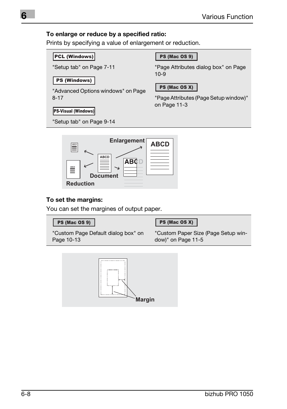 Various function, Abcd | Konica Minolta BIZHUB PRO 1050 User Manual | Page 105 / 399