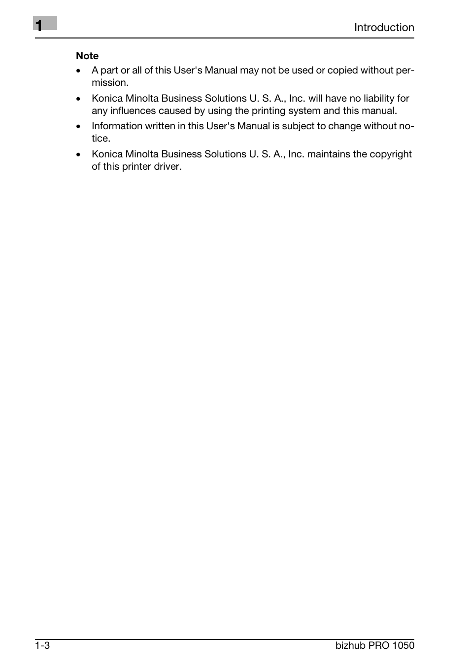 Konica Minolta BIZHUB PRO 1050 User Manual | Page 11 / 399