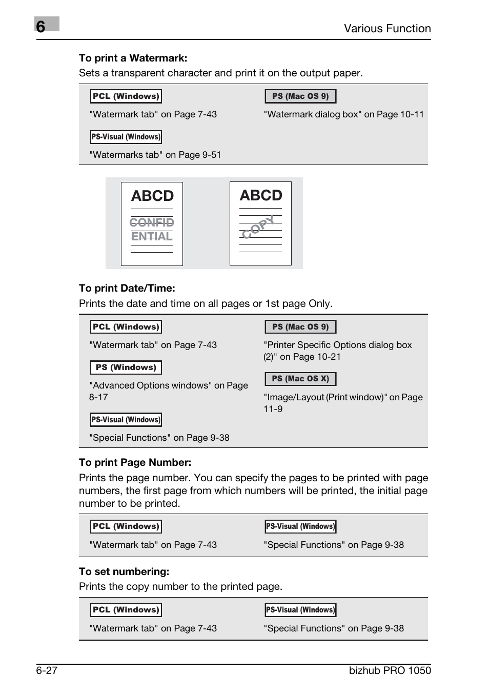 Abcd | Konica Minolta BIZHUB PRO 1050 User Manual | Page 124 / 399