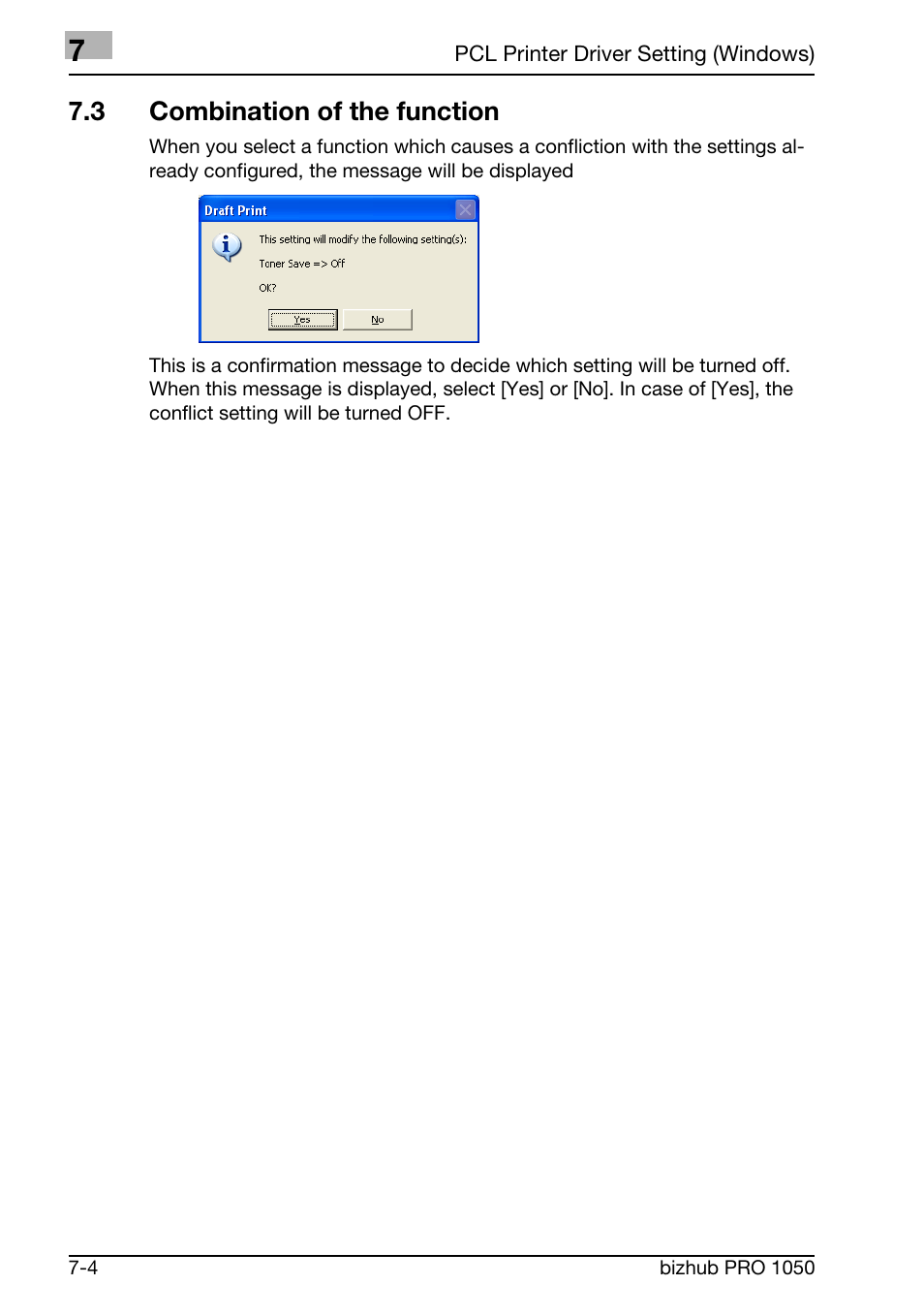 3 combination of the function | Konica Minolta BIZHUB PRO 1050 User Manual | Page 133 / 399