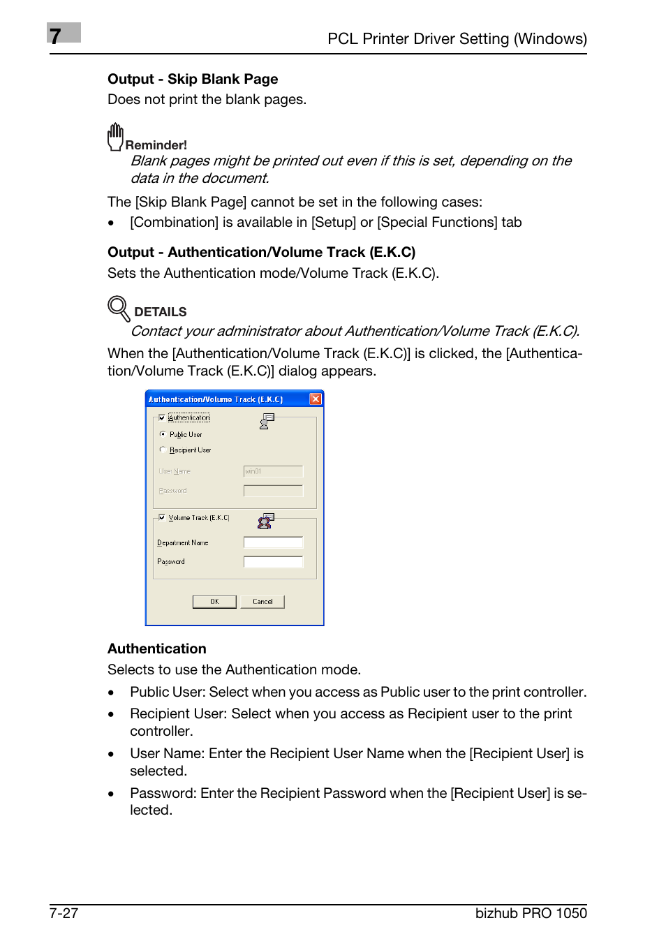 Konica Minolta BIZHUB PRO 1050 User Manual | Page 156 / 399