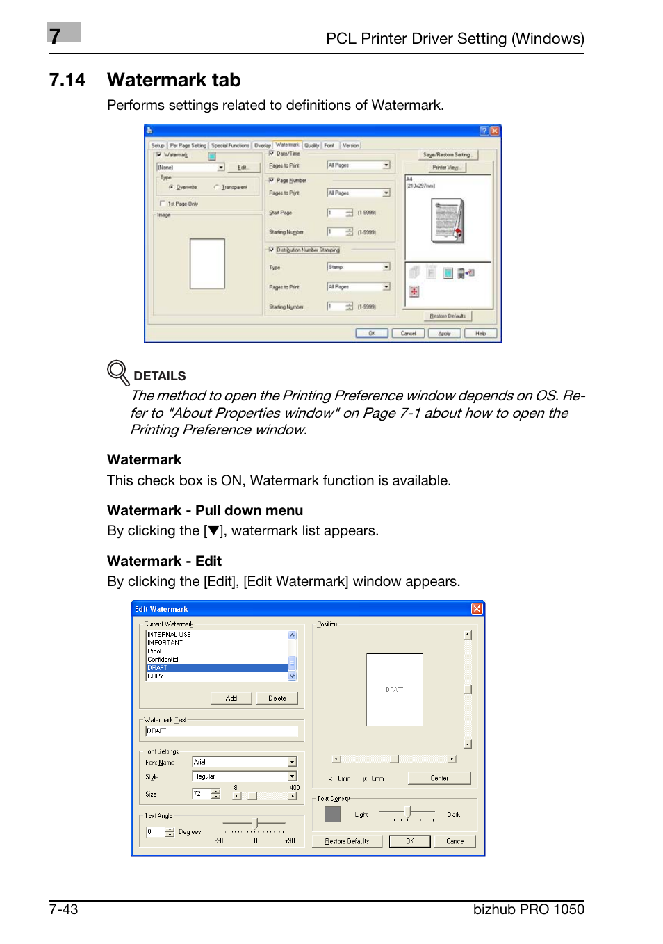 14 watermark tab | Konica Minolta BIZHUB PRO 1050 User Manual | Page 172 / 399