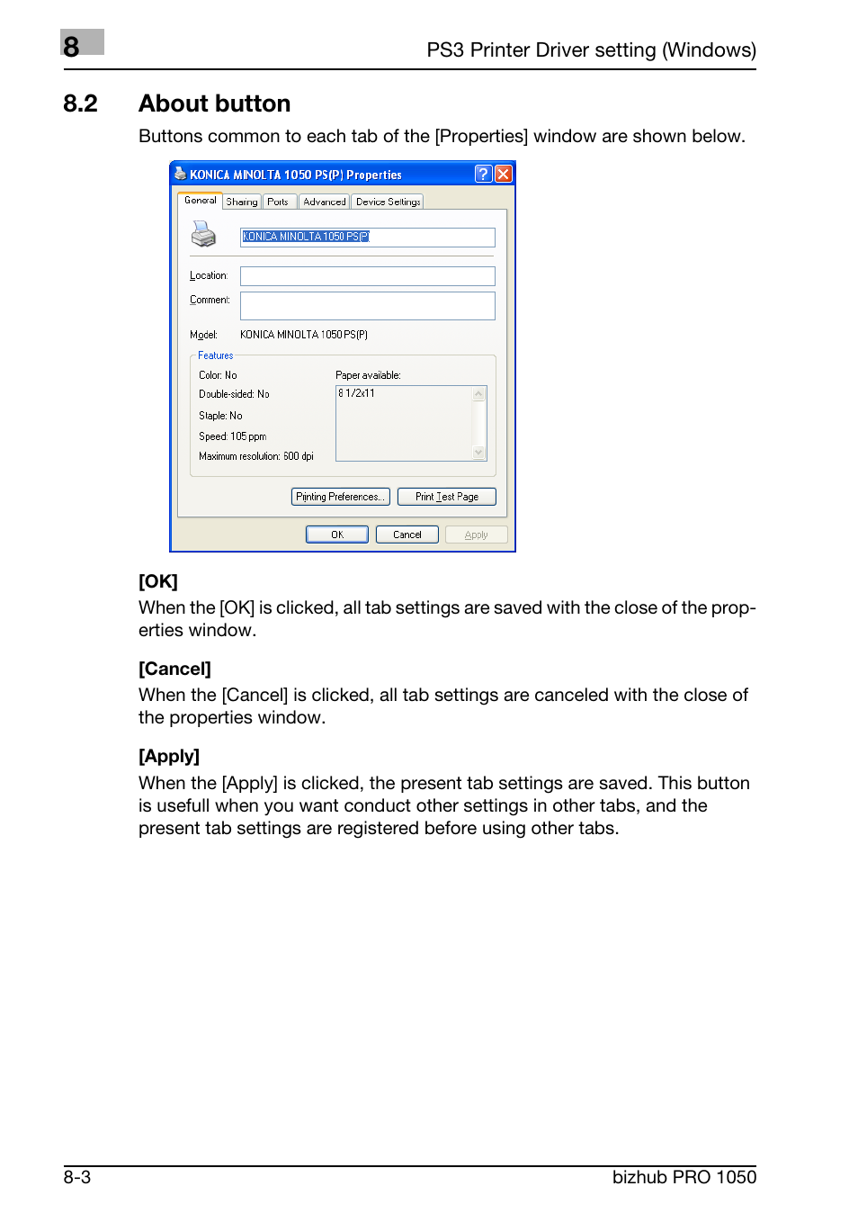 2 about button | Konica Minolta BIZHUB PRO 1050 User Manual | Page 186 / 399