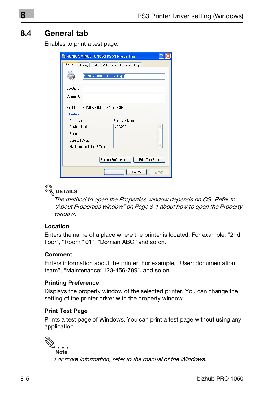 4 general tab | Konica Minolta BIZHUB PRO 1050 User Manual | Page 188 / 399