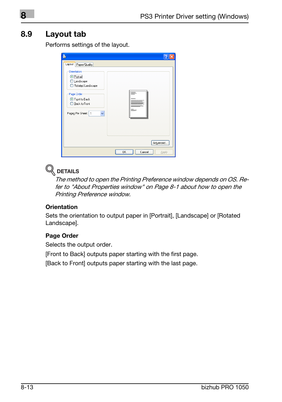 9 layout tab | Konica Minolta BIZHUB PRO 1050 User Manual | Page 196 / 399