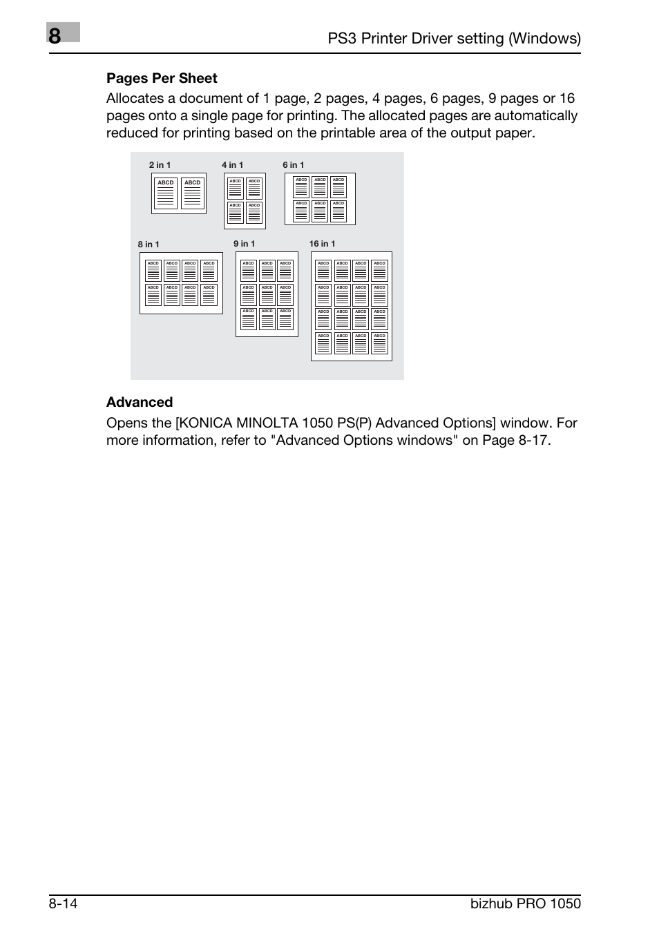 Ps3 printer driver setting (windows) | Konica Minolta BIZHUB PRO 1050 User Manual | Page 197 / 399