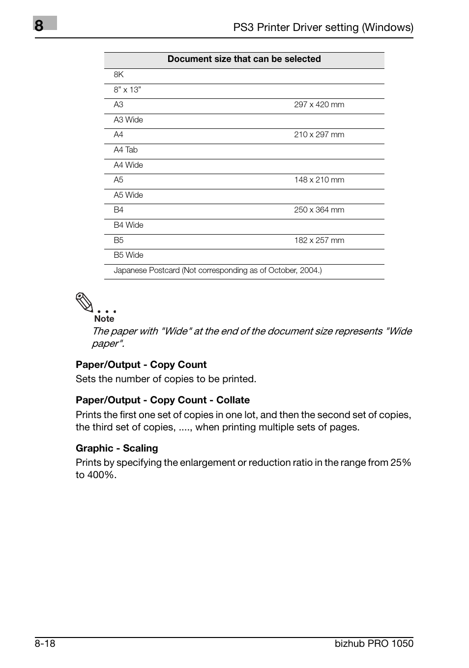 Ps3 printer driver setting (windows) | Konica Minolta BIZHUB PRO 1050 User Manual | Page 201 / 399