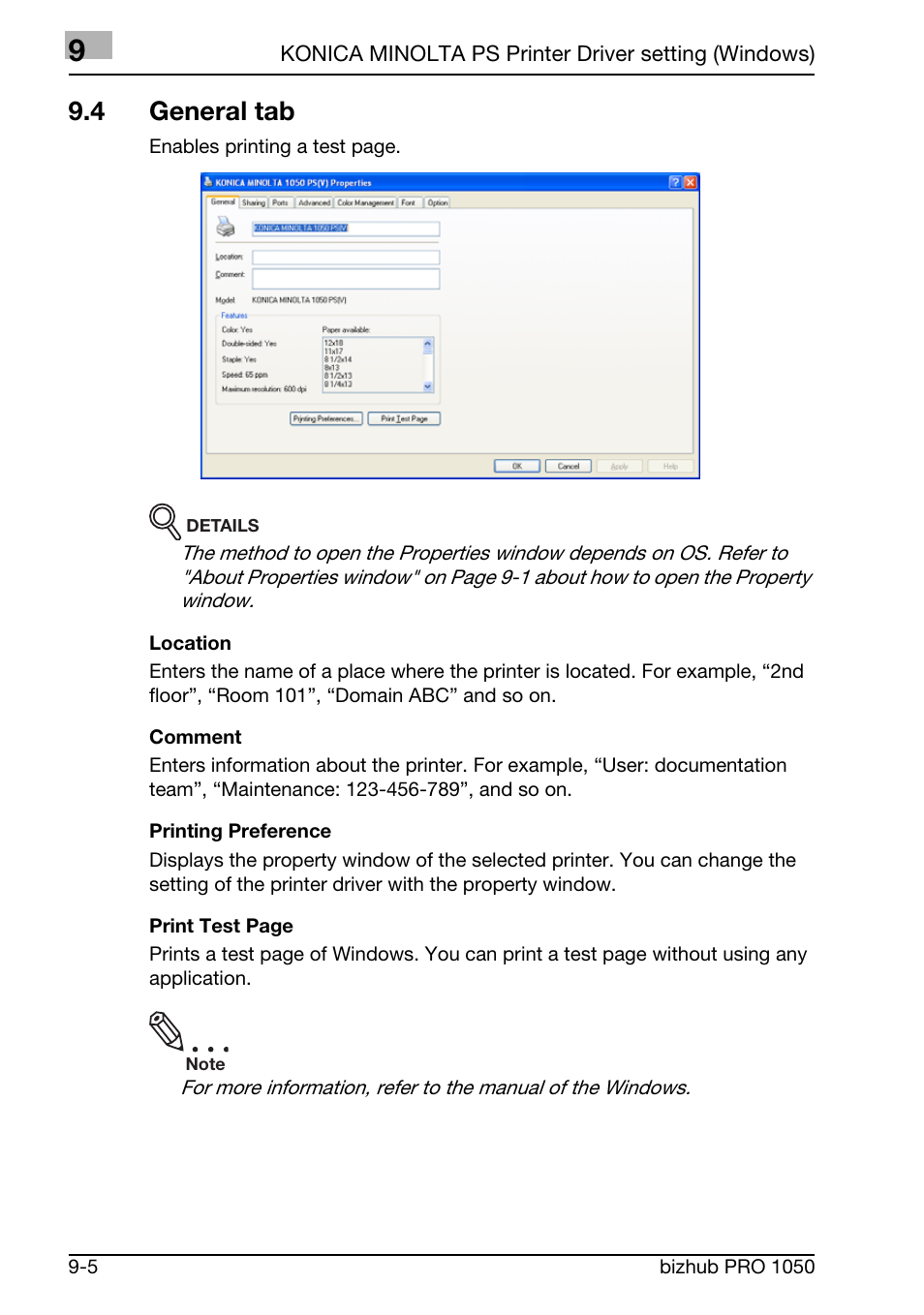 4 general tab | Konica Minolta BIZHUB PRO 1050 User Manual | Page 217 / 399