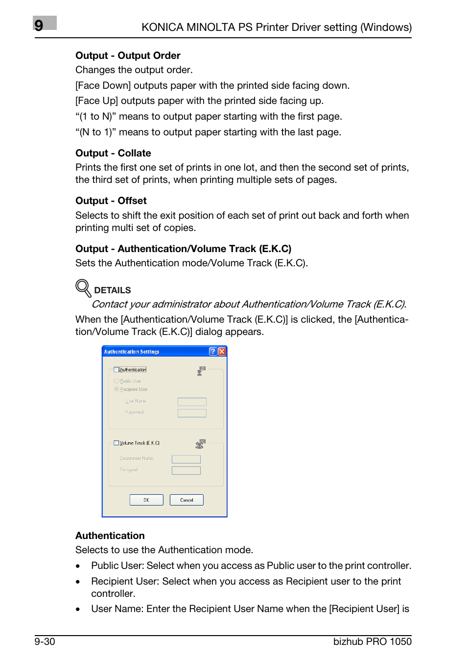 Konica Minolta BIZHUB PRO 1050 User Manual | Page 242 / 399